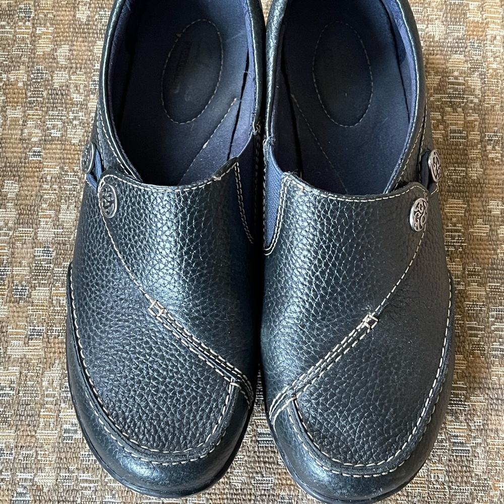 Clarks leather slip-on shoes